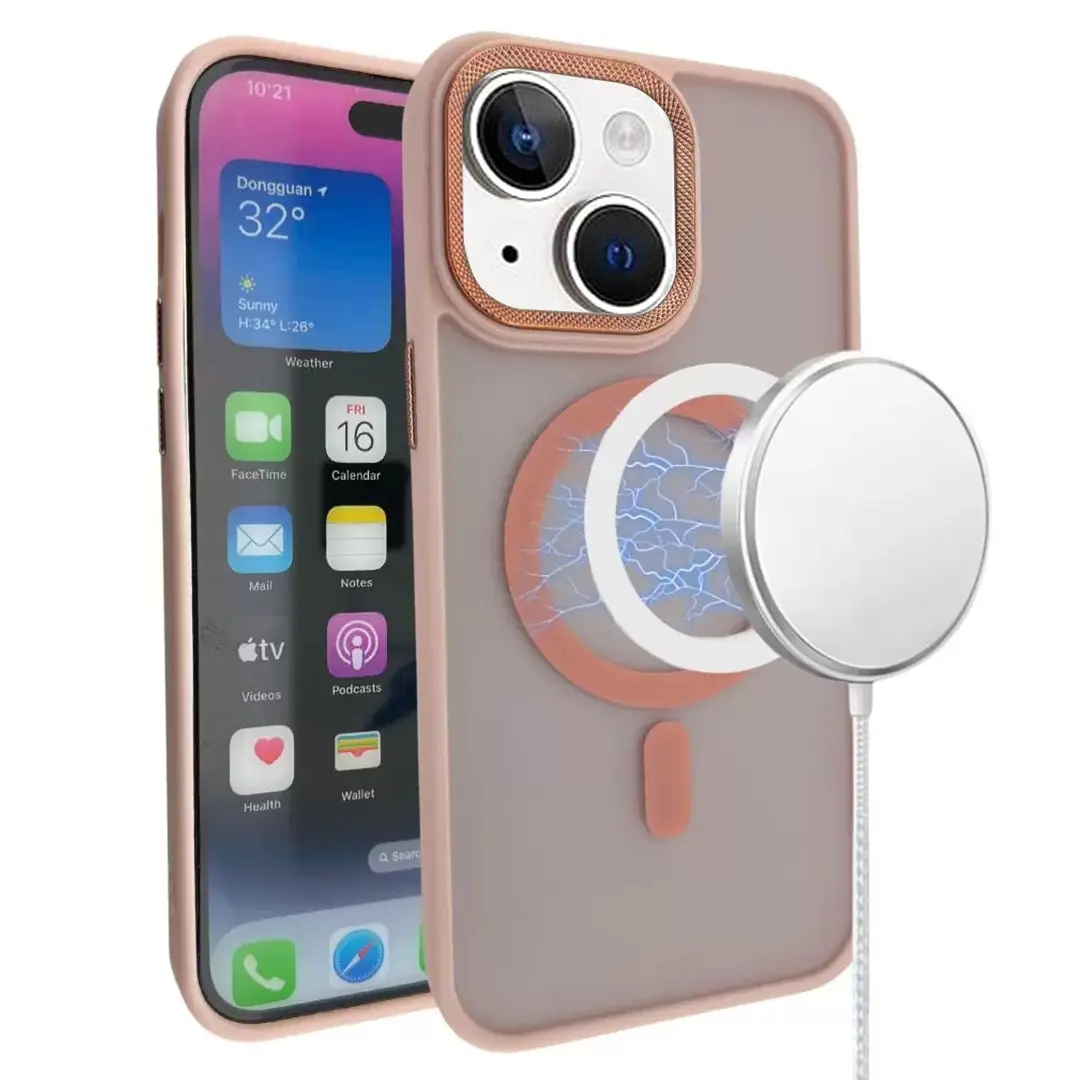 iPhone 15 Plus/iPhone 14 Plus MagSafe Cam Smoke Twotone Eco Pink